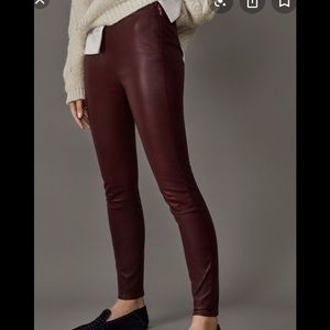 Massimo Dutti Leather Trousers